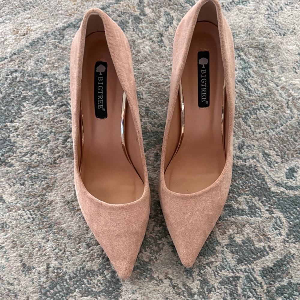 Blush Pink Pointed Toe Pumps